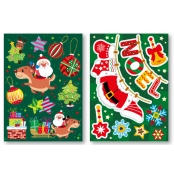 Déco de Noël fenêtre Stickers vitrostatiques 18 pièces