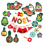 Déco de Noël fenêtre Stickers vitrostatiques 18 pièces