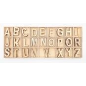 Lettres en bois 2,3 cm coffret 130 lettres