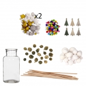 Kit DIY Vase Pompon de Noël