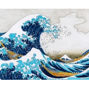 Kit diamond painting Vague d\'Hokusai 40 x 50 cm