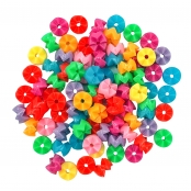 Perles fantaisie pour enfant Couleurs vives 0,9 x 0,5 cm 45 g