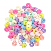 Perles fantaisie pour enfant Couleurs pastel 0,9 x 0,5 cm 45 g