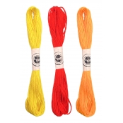 Echeveaux de coton pour bracelet brésilien Rouge et orange