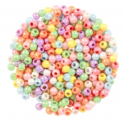 Perles pour enfant nacrées rondes 0,6 cm 10g