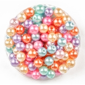 Perles pour enfant nacrées rondes pastel 0,8 cm 10g
