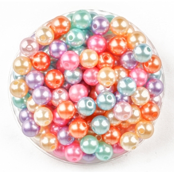 1819 - 3700443518199 - MegaCrea DIY - Perles pour enfant nacrées rondes pastel 0,8 cm 10g