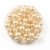 Perles pour enfant nacrées rondes 0,4 à 1 cm 10g