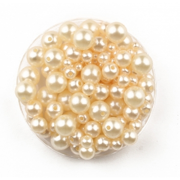 1820 - 3700443518205 - MegaCrea DIY - Perles pour enfant nacrées rondes 0,4 à 1 cm 10g