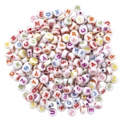 Perles rondes alphabet pour enfant 7mm 12 g