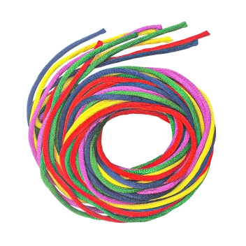 1828 - 3700443518281 - MegaCrea DIY - Cordelettes satin couleurs vives 2 mm x 2 m 5 couleurs