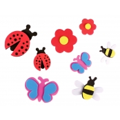 Stickers insectes mousse 3 à 6 cm 9 pièces