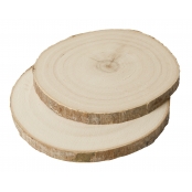 Tranches de en bois naturel 12 et 15 cm 2 pièces
