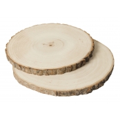 Tranches de en bois naturel 18 et 21 cm 2 pièces