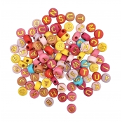 Perles lettres pour enfant - couleurs vives 0,7 x 0,3 cm 40 g