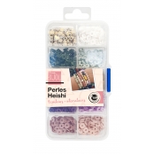 Perles heishi 9 couleurs avec intercalaires 0,6 x 0,12 cm 1500 pièces