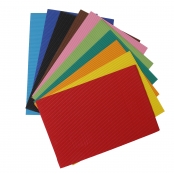 Feuilles de carton ondulé 20 x 30 cm 10 couleurs assorties