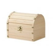 Coffre pirate en bois 16 x 12,5 x 11 cm