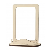 Cadre photo moustache en bois à monter et décorer 15 x 12 cm 3 pièces