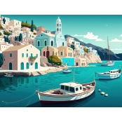 Peinture au numéro Grèce 30 x 40 cm