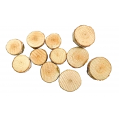 Mini rondins de bois 0,7 à 2 cm 50 pièces