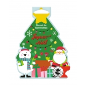 Carnet de gommettes et coloriage de Noël Sapin 12,5 x 16,3 cm 56 pièces