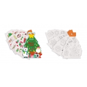 Carnet de gommettes et coloriage de Noël Sapin 12,5 x 16,3 cm 56 pièces