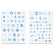 Gommettes de Noël Flocons de neige 1,7 à 2,8 cm 92 pièces