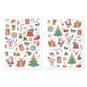 Gommettes Noël classique 0,9 à 5,7 93 pièces