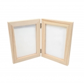 Double cadre à poser en bois 22,4 x 15 x 1,1 cm