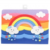 Kit scène arc-en-ciel en feutrine 24 x 18 cm