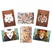 Kit tableaux stickers au numéro A4 animaux sauvages 2 pièces