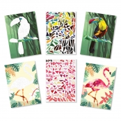 Kit tableaux stickers au numéro A4 animaux tropicaux 2 pièces
