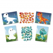 Kit tableaux stickers au numéro A5 dinosaures 2 pièces