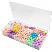 Maxi Boite perles Couleurs pastel 200 g