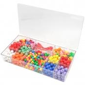 Maxi Boite perles Couleurs vives 200 g