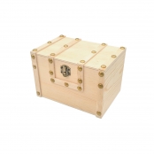 Mini coffre pirate en bois 15 x 10 x 10,5 cm