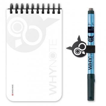 WNPBOK02 - 3700982216716 - WhyNote - Bloc effaçable réutilisable Pocket Blanc + stylo - 4