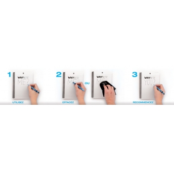 WNBOK009 - 3700982216686 - WhyNote - Carnet effaçable réutilisable A5 Don't touch + stylo - 4