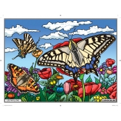 Tableau Velours à colorier Les Papillons