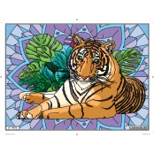 Tableau Velours à colorier Le Tigre