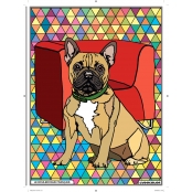 Tableau Velours à colorier Le Bouledogue français