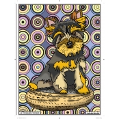Tableau Velours à colorier Le Yorkshire Terrier