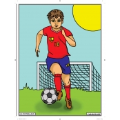 Tableau Velours à colorier Pour enfant Le Footballeur