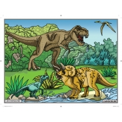 Tableau Velours à colorier Pour enfant Les Dinosaures