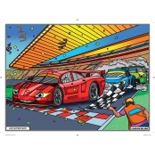 Tableau Velours à colorier Pour enfant Supercars