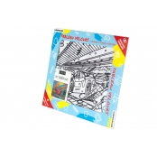 Tableau Velours à colorier Pour enfant Supercars