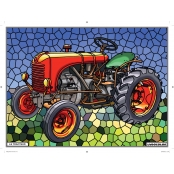 Tableau Velours à colorier Pour enfant Le Tracteur