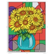 Tableau Velours à colorier Le Bouquet de tournesols
