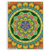 Tableau Velours à colorier Mandala Floral